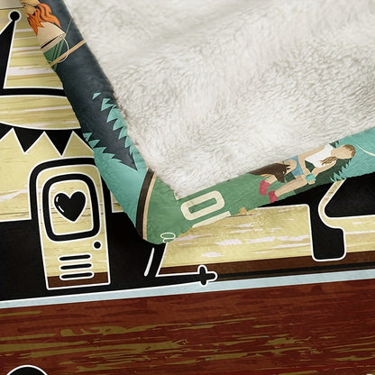 Blanket for Son Gifts, "Camper Sweet Camper", From Mom Dad, Birthday, Christmas, Graduation, Inspirational Camping Theme