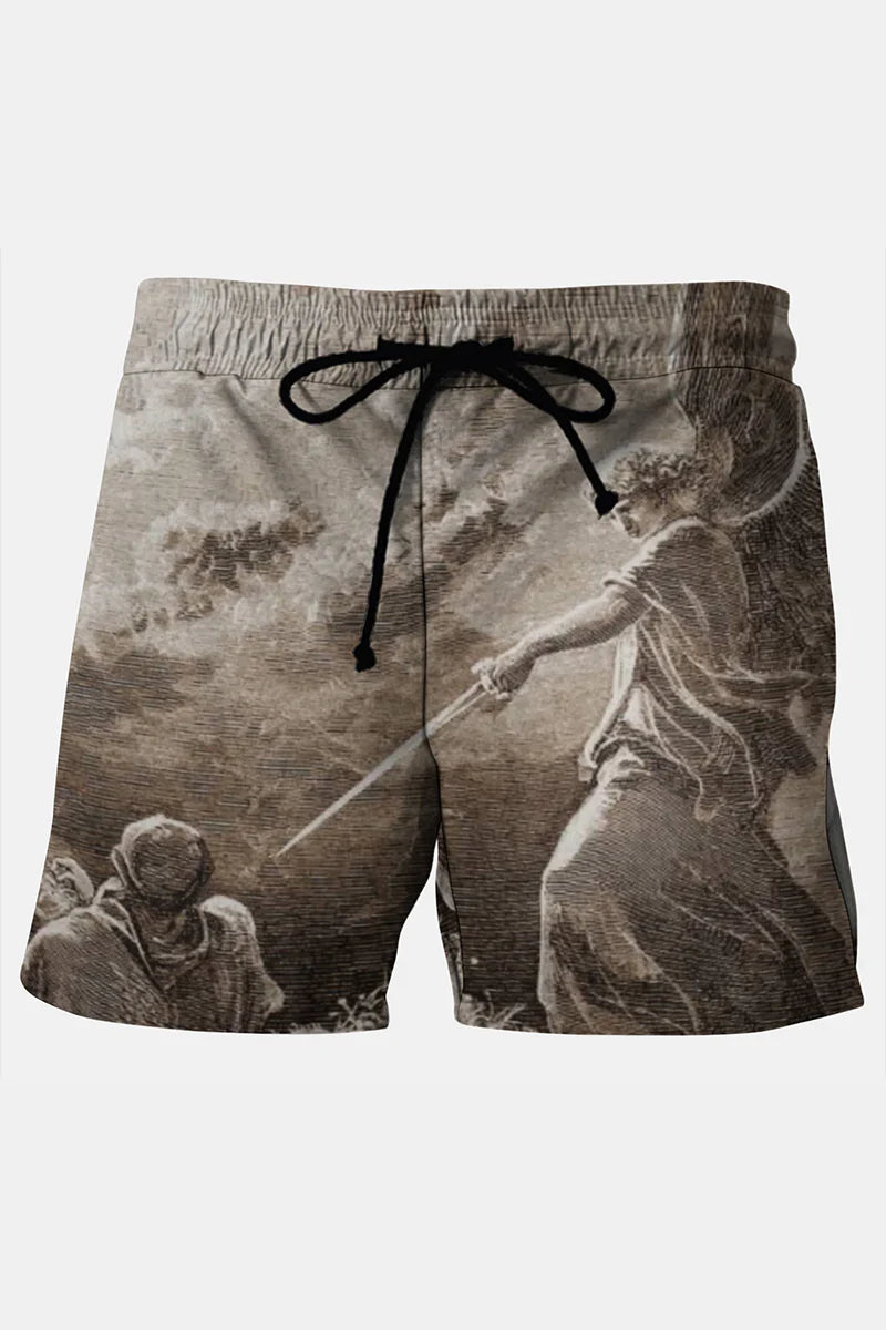 Men's VICD Angel Gustave Dore Art Printing Shorts