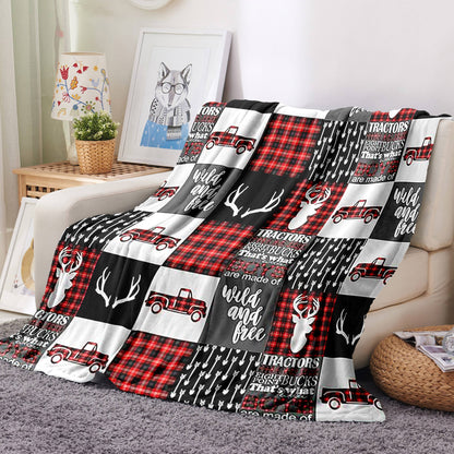 Blanket for Son Gifts, “Wild and Free”, From Dad Mom, Birthday, Christmas, Graduation, Inspirational Motivational