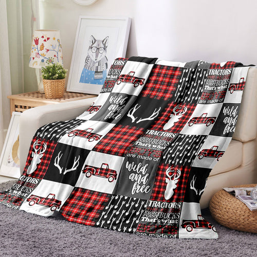 Blanket for Son Gifts, “Wild and Free”, From Dad Mom, Birthday, Christmas, Graduation, Inspirational Motivational