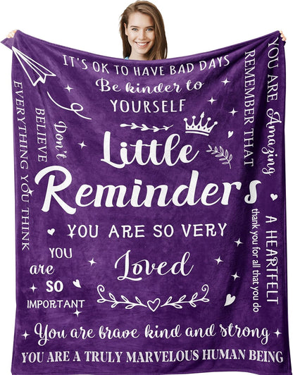 Blanket for Daughter Gifts, “Little Reminders You Are So Very Loved”, From Mom Dad, Birthday, Christmas, Holiday, Inspirational