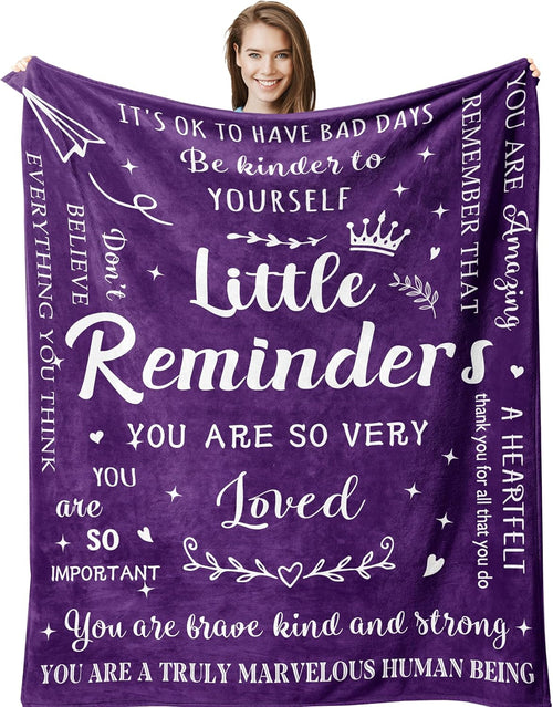 Blanket for Daughter Gifts, “Little Reminders You Are So Very Loved”, From Mom Dad, Birthday, Christmas, Holiday, Inspirational