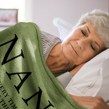 Blanket for Nana Gifts, “Every Time You Snuggle This Blanket, Feel The Warmth Knowing It's A Big Hug From Us. We Love You!”, From Grandchildren, Birthday, Christmas, Everyday Encouragement, Inspirational