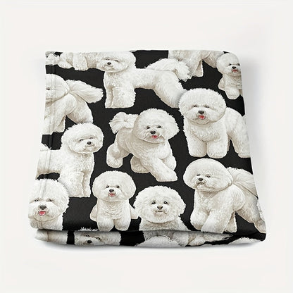 Gifts for Dog Lovers Blanket - Life is better with a Bichon Frise - From Pet Parents, Birthday, Christmas, Holiday, Everyday Encouragement, Inspirational