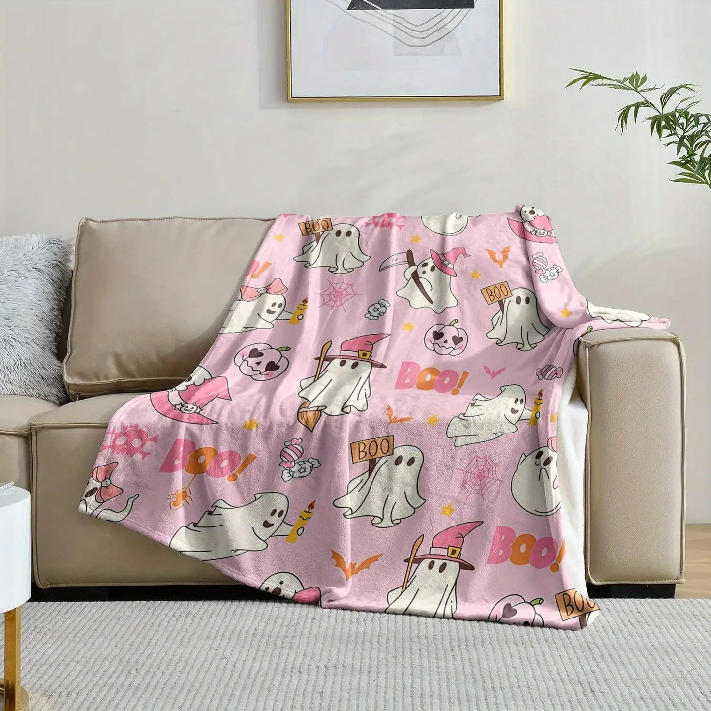 Blanket for Daughter Gifts, “Boo!”, From Parents, Birthday, Halloween, Holiday, Everyday Encouragement, Cute Halloween