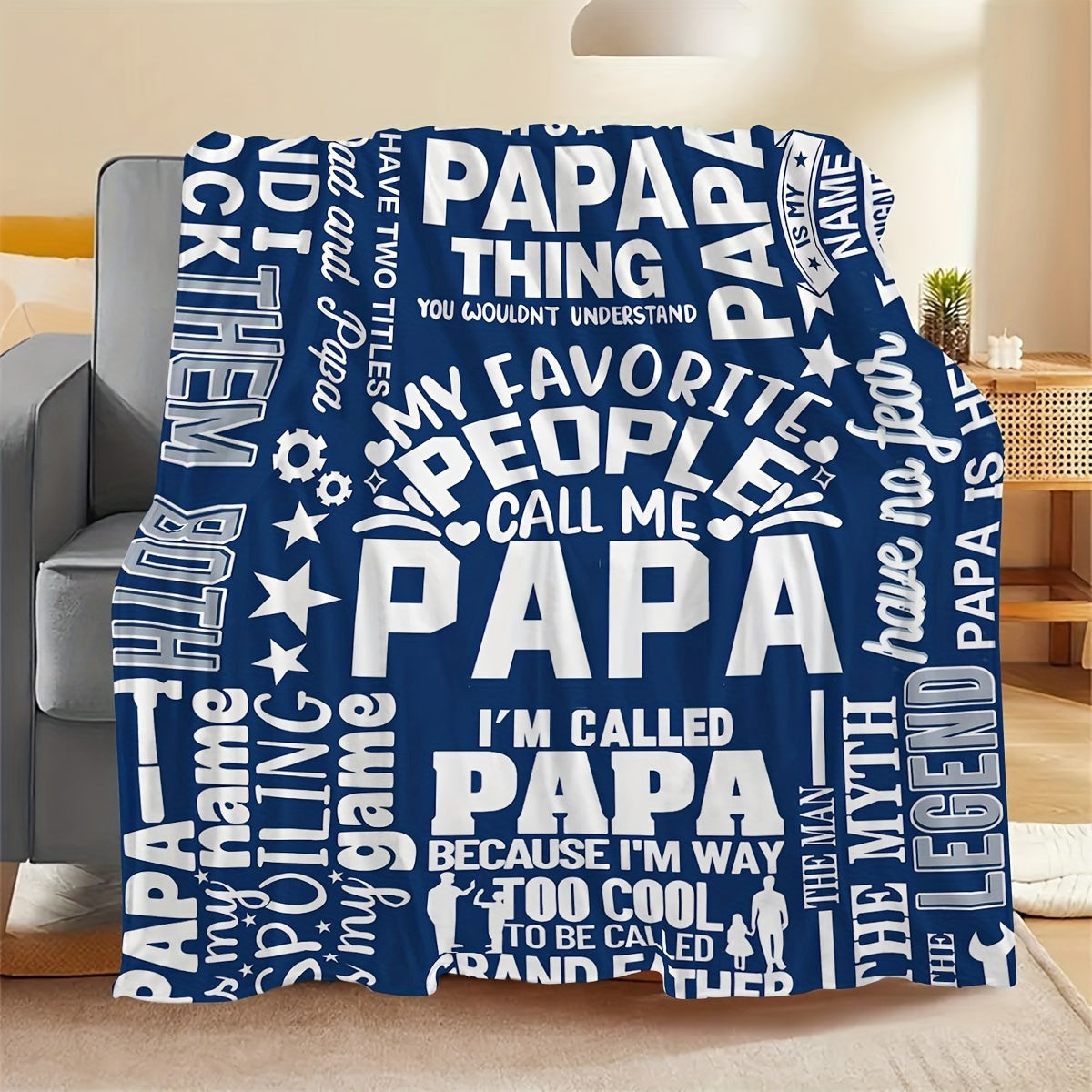 Gifts for Papa Blanket - It's a Papa Thing You Wouldn't Understand - From Children Grandchildren, Birthday Christmas Holiday, Inspirational Motivational