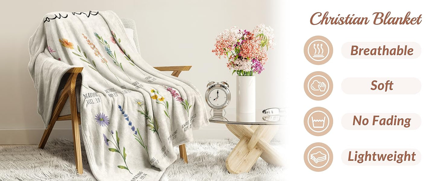 Blanket for Daughter Gifts, “You Are Enough, Loved, Strong, Capable, Never Alone”, From Mom Dad, Birthday, Graduation, Christmas, Inspirational