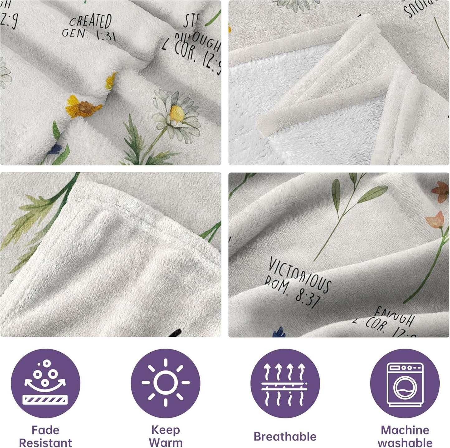 Blanket for Daughter Gifts, “You Are Enough, Loved, Strong, Capable, Never Alone”, From Mom Dad, Birthday, Graduation, Christmas, Inspirational