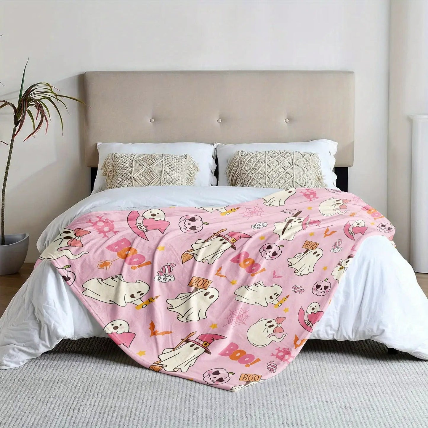 Blanket for Daughter Gifts, “Boo!”, From Parents, Birthday, Halloween, Holiday, Everyday Encouragement, Cute Halloween