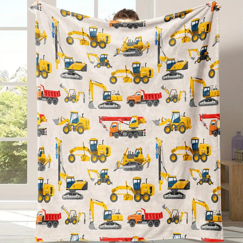 Blanket for Son Gifts, “I Love You More Than All The Construction Vehicles In The World”, From Parents, Birthday, Christmas, Everyday Encouragement, Motivational