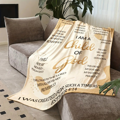 Inspirational Gifts for Son Blanket - I Am a Child of God - From Parents, Birthday, Christmas, Everyday Encouragement, Motivational Blanket