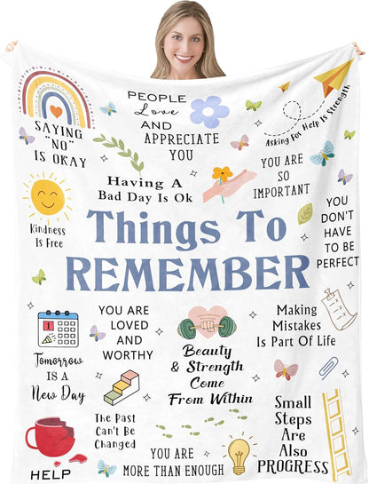 Blanket for Son Gifts, “Things To Remember”, From Parents, Birthday, Graduation, Everyday Encouragement, Inspirational Motivational