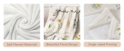 Blanket for Daughter Gifts, “You Are Enough, Loved, Strong, Capable, Never Alone”, From Mom Dad, Birthday, Graduation, Christmas, Inspirational