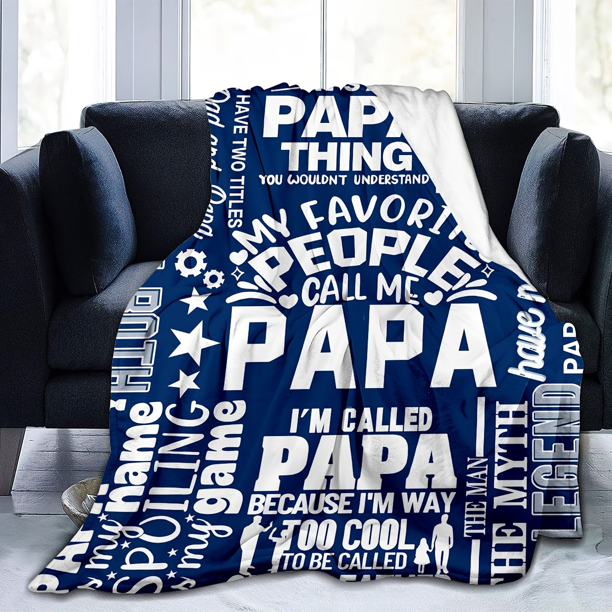 Gifts for Papa Blanket - It's a Papa Thing You Wouldn't Understand - From Children Grandchildren, Birthday Christmas Holiday, Inspirational Motivational