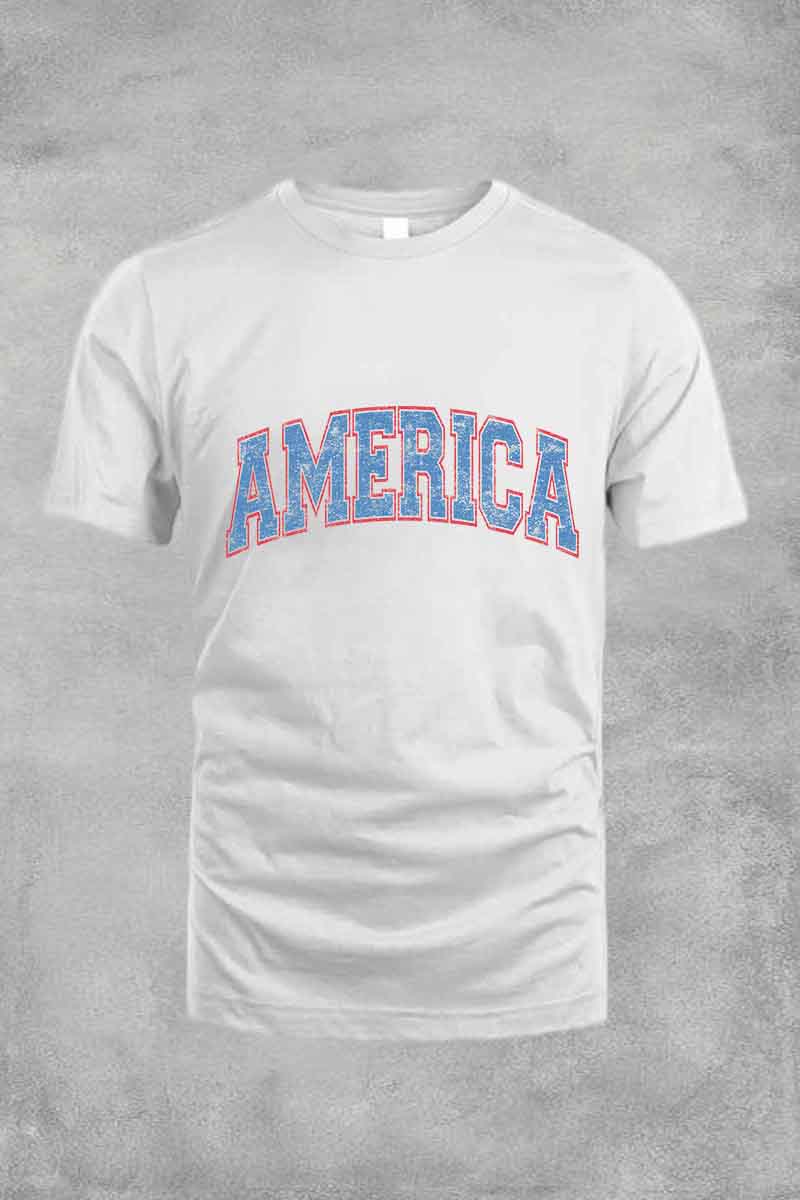 4th Of July White Tee For Men