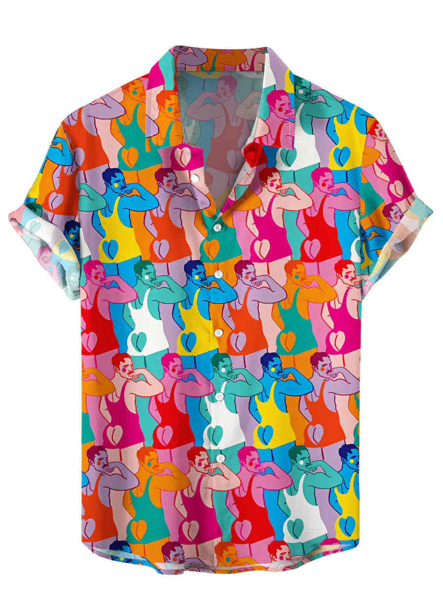 Men's Fun Sexy Art Print Hawaiian Shirt