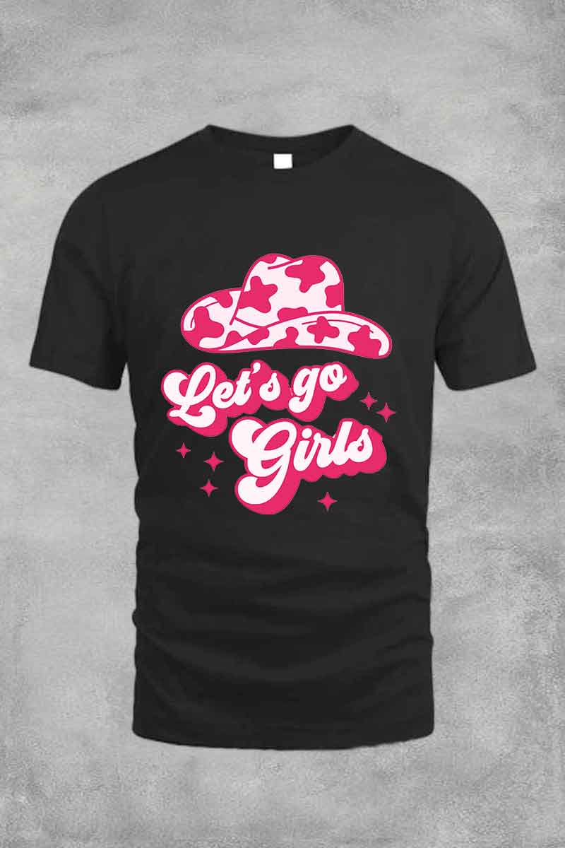 Let's Go Girls Cowboy Bachelorette Tee For Men