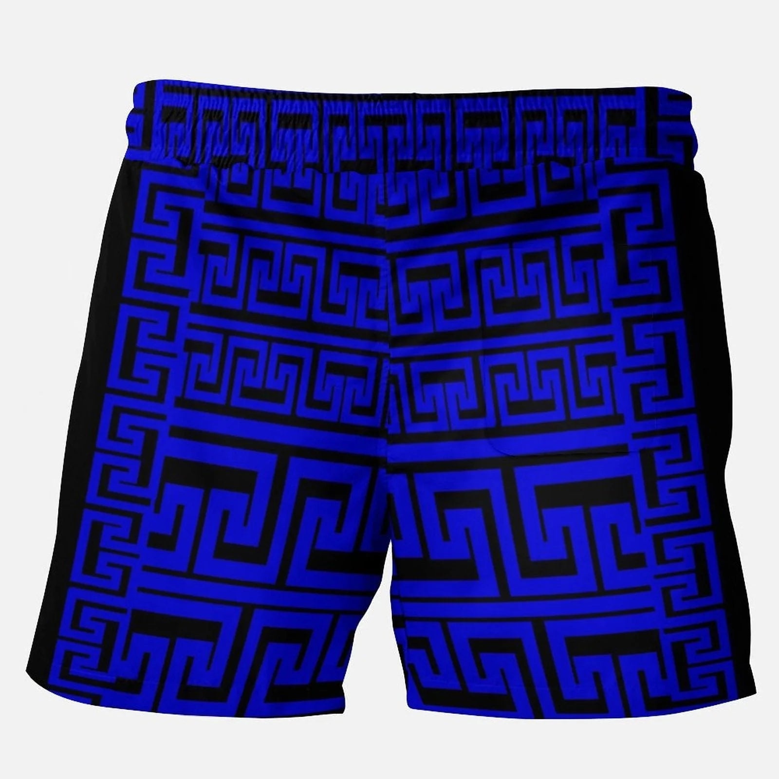 Blue&Black Pattern StretchShorts