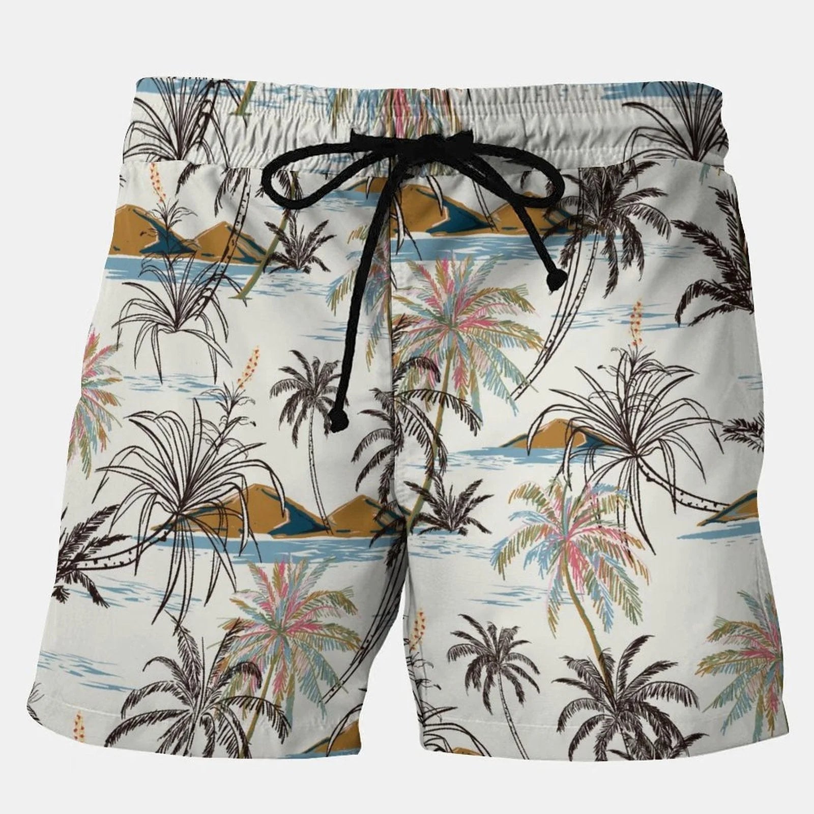 Trees Pattern Stretch Shorts