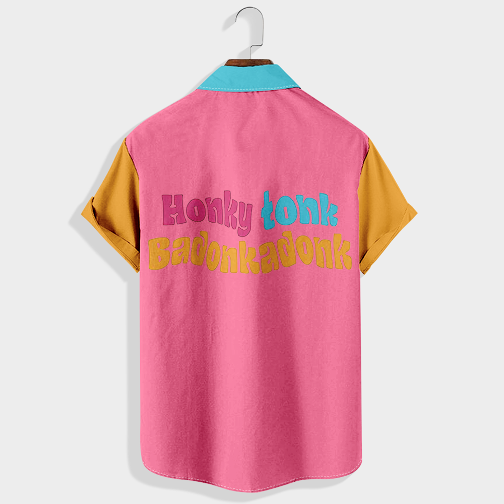 Honky tonk badonkadonk Printed Short Sleeve Shirt & Shorts Set