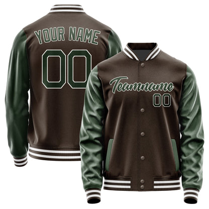 Custom Brown Dark Green Jacket JA0101060118B21806
