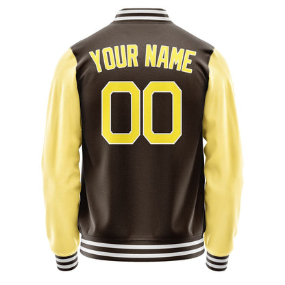 Custom Brown Light Yellow Jacket JA0101260118B21826