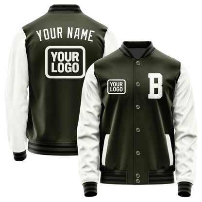 Custom Olive White Jacket JA020218021718181818