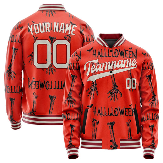 Custom Orange Skull Jacket