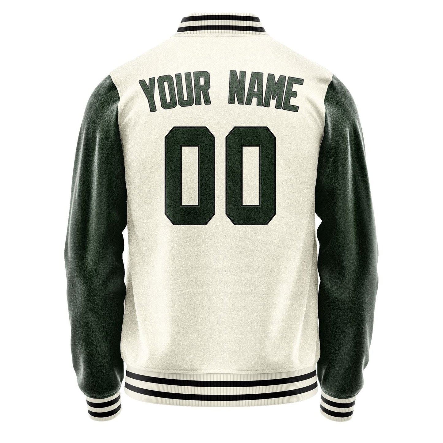 Custom Cream Dark Green Jacket JA0303060317B31706