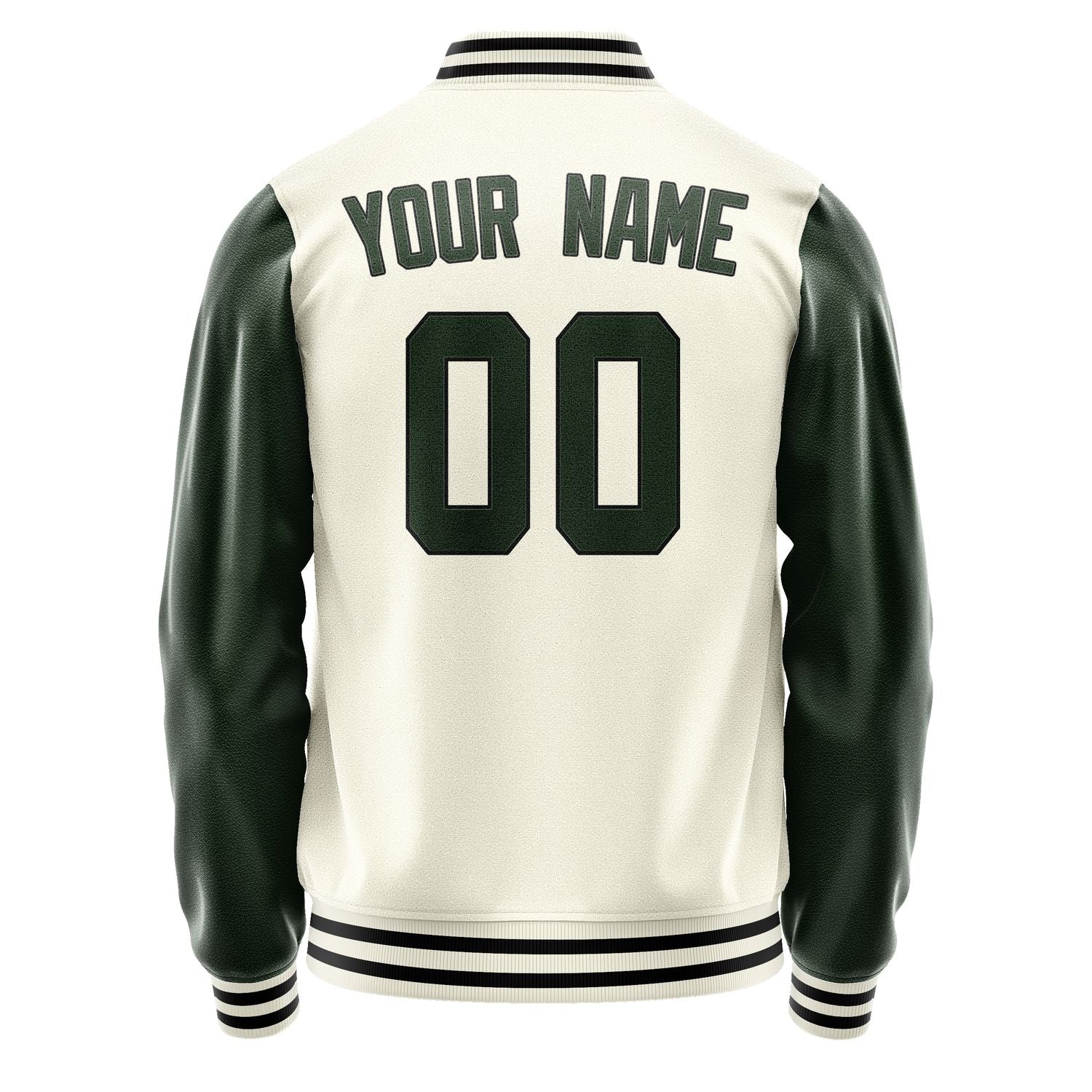 Custom Cream Dark Green Jacket JA0303060317B31706