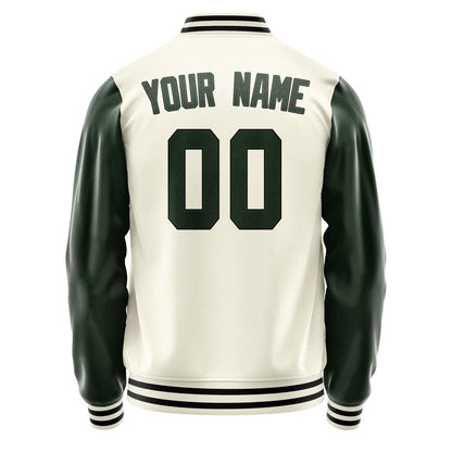 Custom Cream Dark Green Jacket JA0303060317B31706