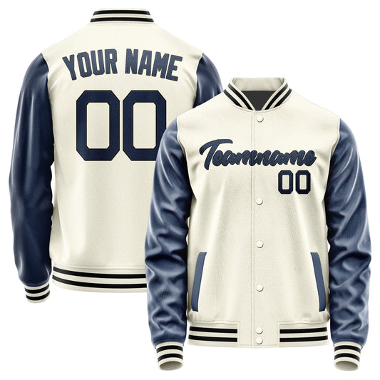 Custom Cream Blue Jacket JA0303100317B21710