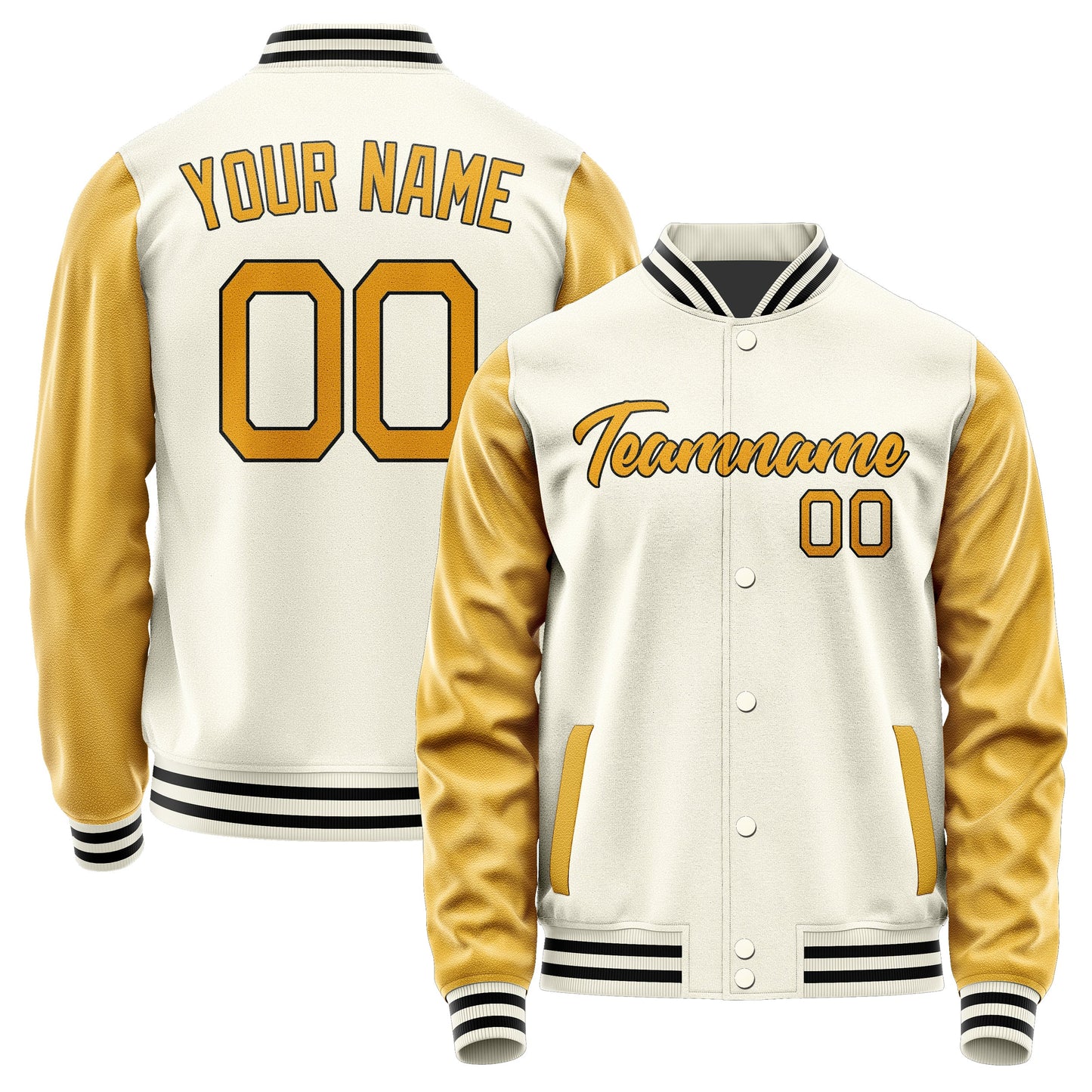 Custom Cream Yellow Jacket JA0303190317B21719