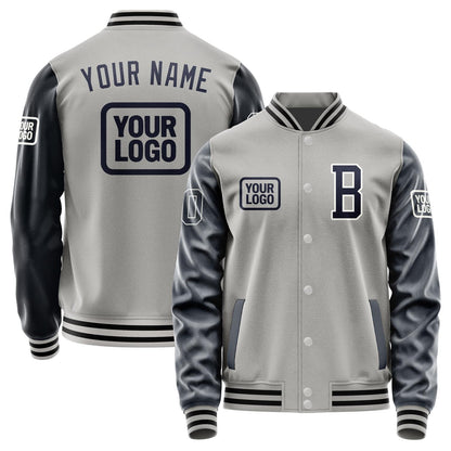 Custom Gray Navy Jacket JA040411041718111118