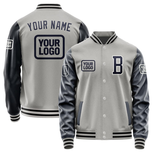 Custom Gray Navy Jacket JA040411041718111118