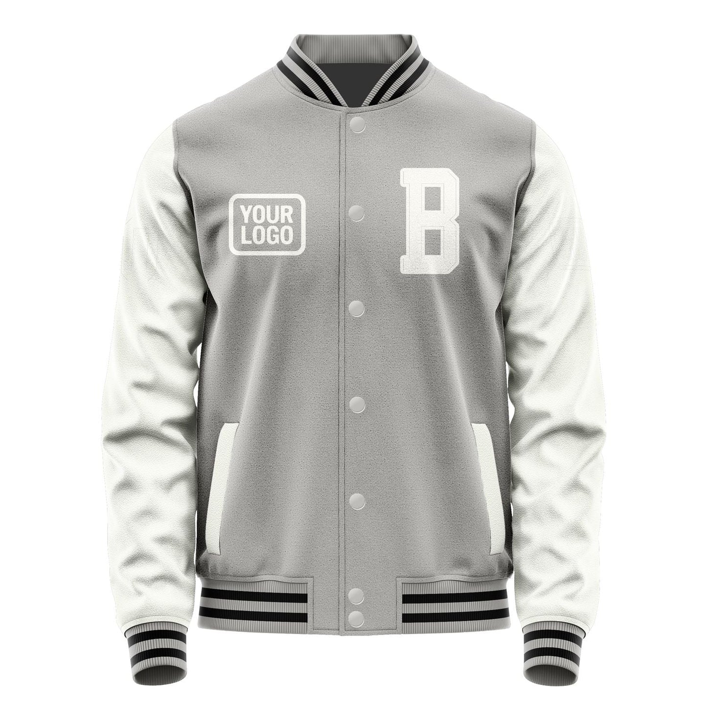 Custom Gray White Jacket JA040418041718181818