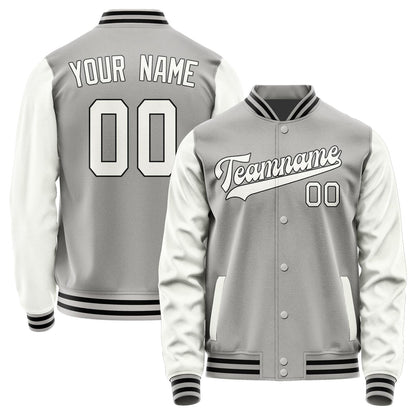 Custom Gray White Jacket JA0404180417B31718