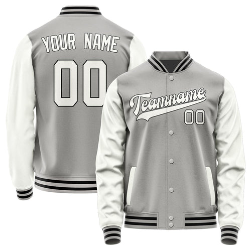 Custom Gray White Jacket JA0404180417B31718