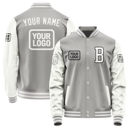 Custom Gray White Jacket JA040418041817181817