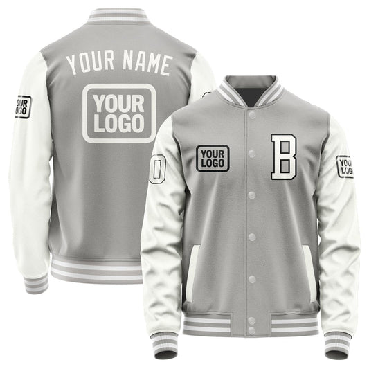 Custom Gray White Jacket JA040418041817181817