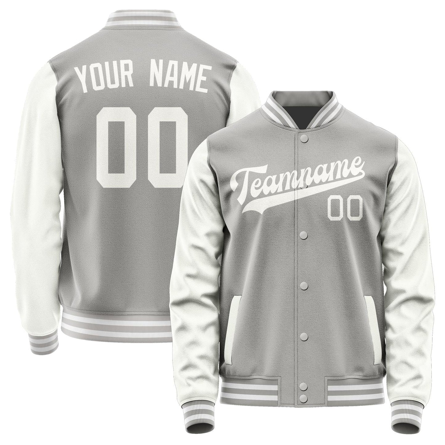 Custom Gray White Jacket JA0404180418B31818
