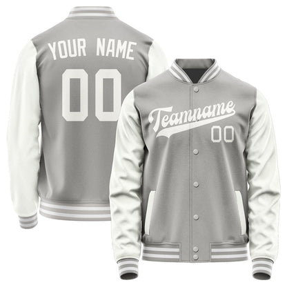 Custom Gray White Jacket JA0404180418B31818