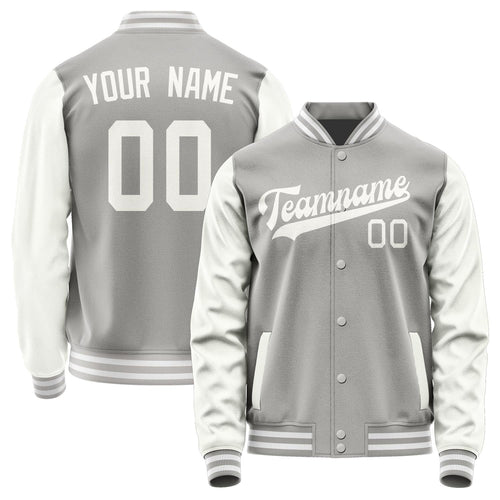 Custom Gray White Jacket JA0404180418B31818