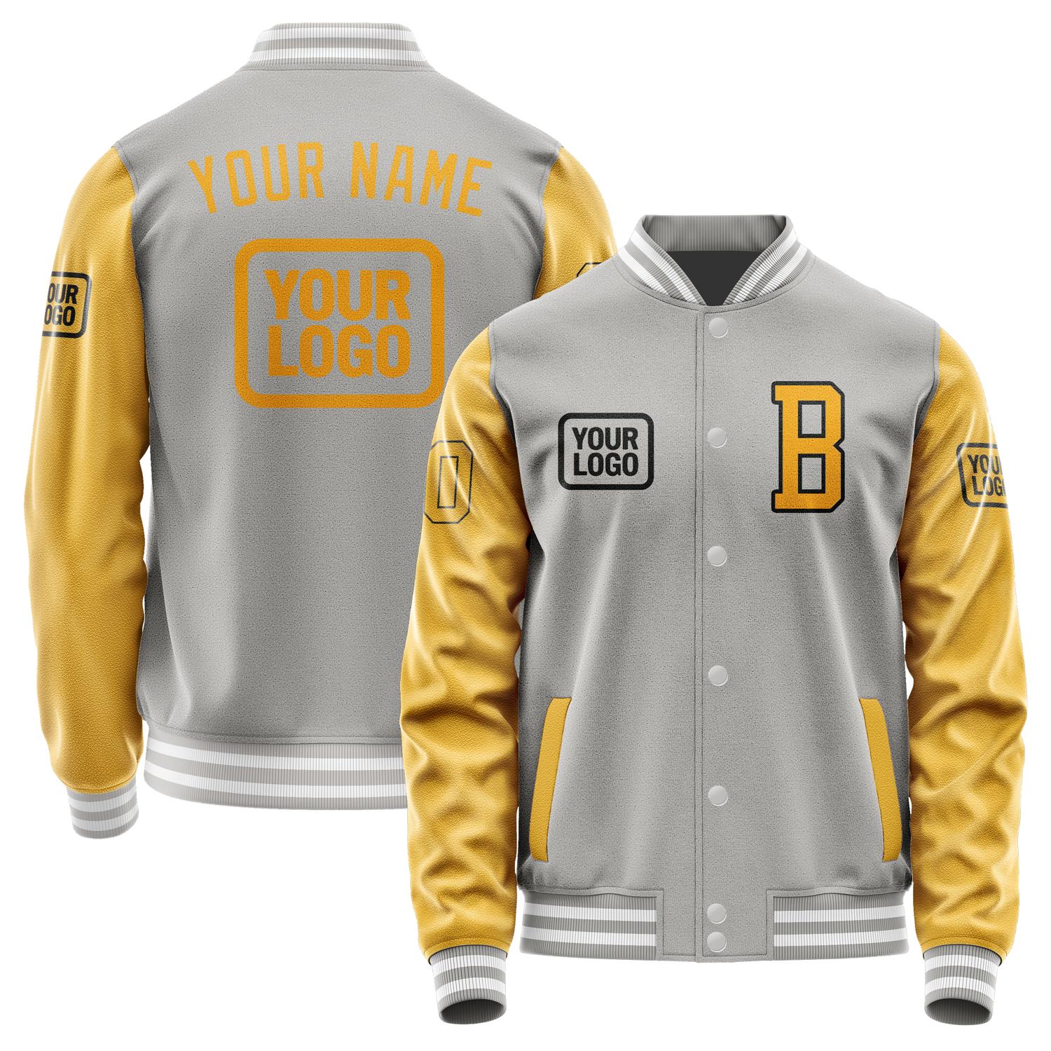 Custom Gray Yellow Jacket JA040419041817191917