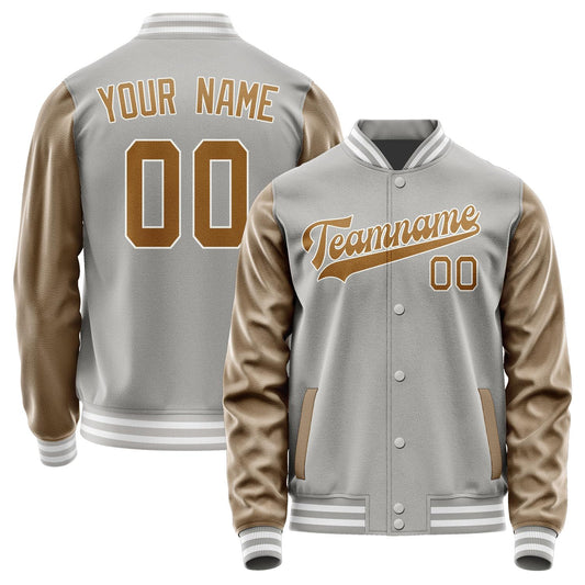 Custom Gray Khaki Jacket JA0404220418B31822