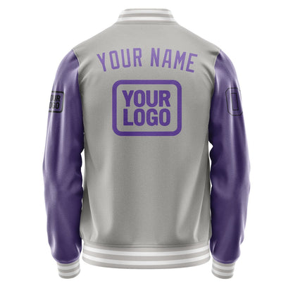 Custom Gray Light Purple Jacket JA040423041817232317