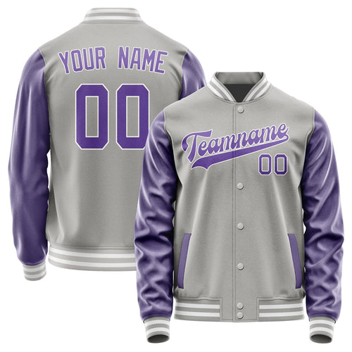 Custom Gray Light Purple Jacket JA0404230418B31823