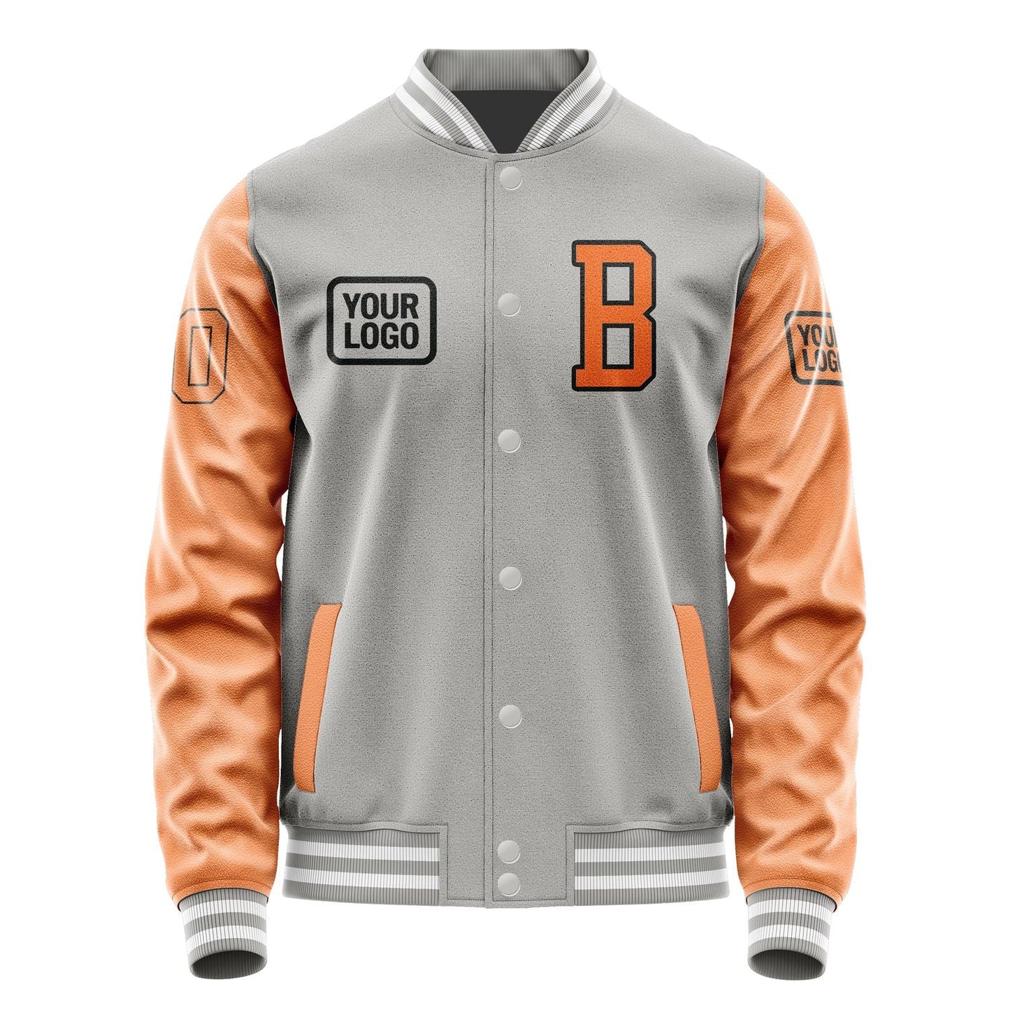 Custom Gray Orange Jacket JA040428041817282817