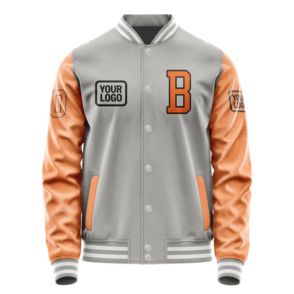 Custom Gray Orange Jacket JA040428041817282817