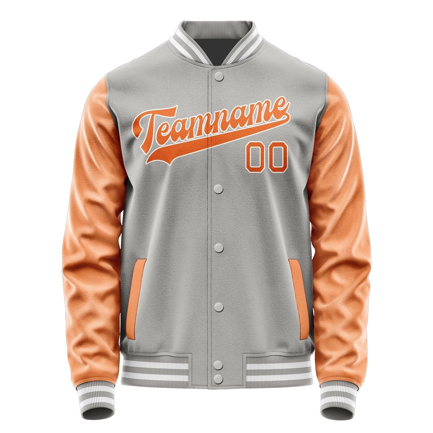 Custom Gray Orange Jacket JA0404280418B31828